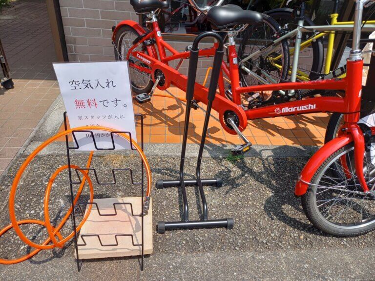🚲　無料　空気入れ設置しました。