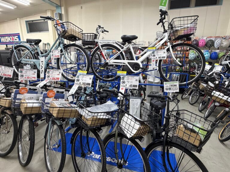 【通学・通勤】電動自転車各メーカー乗り比べ出来ます！